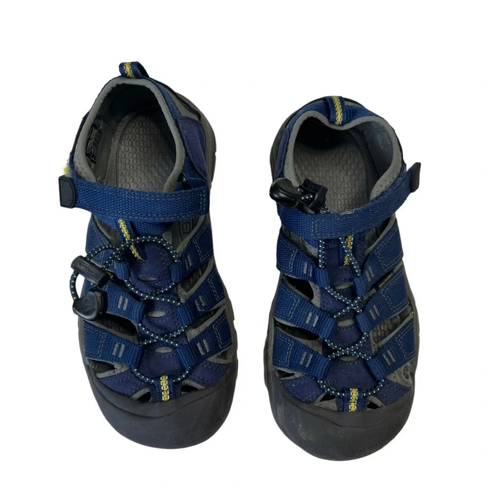 Keen Newport H2 Hiking Shoes Sandals 1009962 Blue Depths Gargoyle Big Kids Sz 3